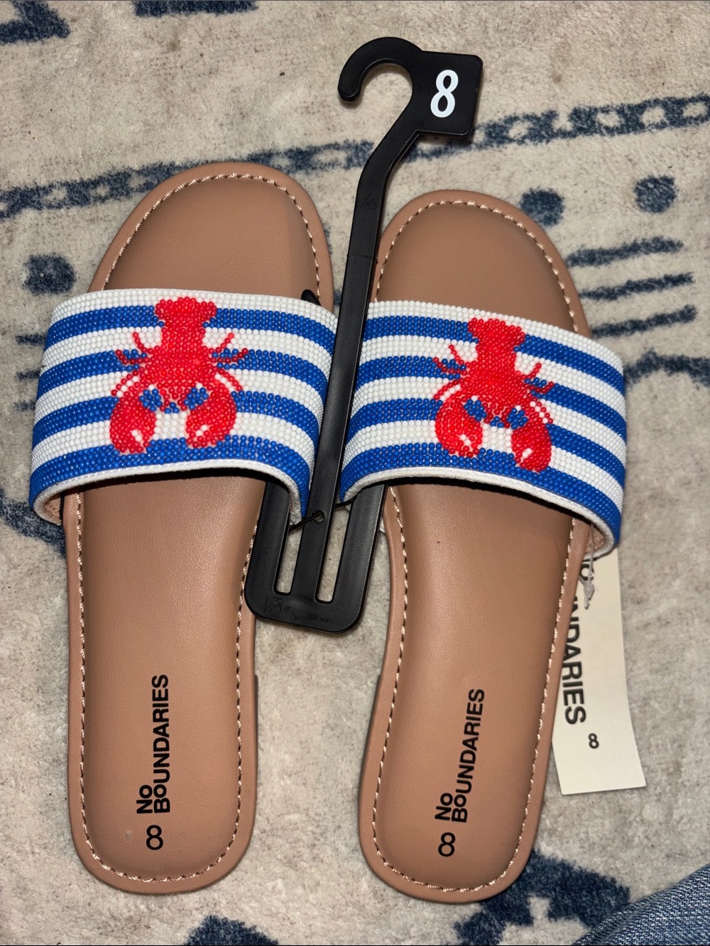 No Boundaries Memory Foam Lobster Sandals! NWT! MULTIPLE SIZES AVAILABLE!